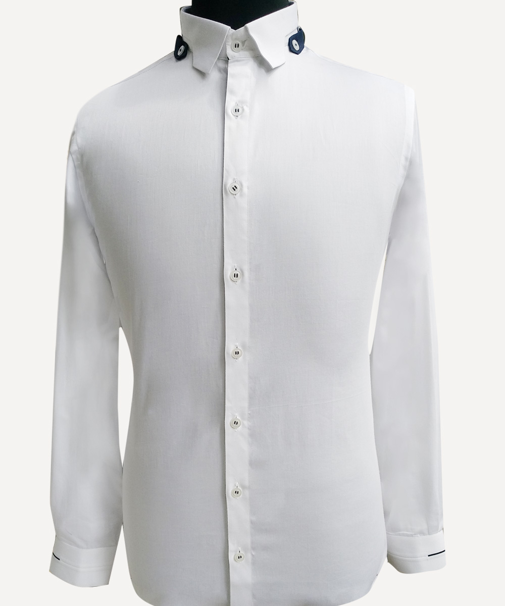 White Shirt With Unique Collar